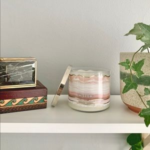 Bath and body works 3-wick candle.